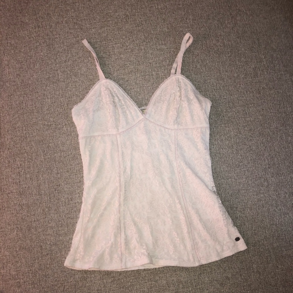 Guess white lace top